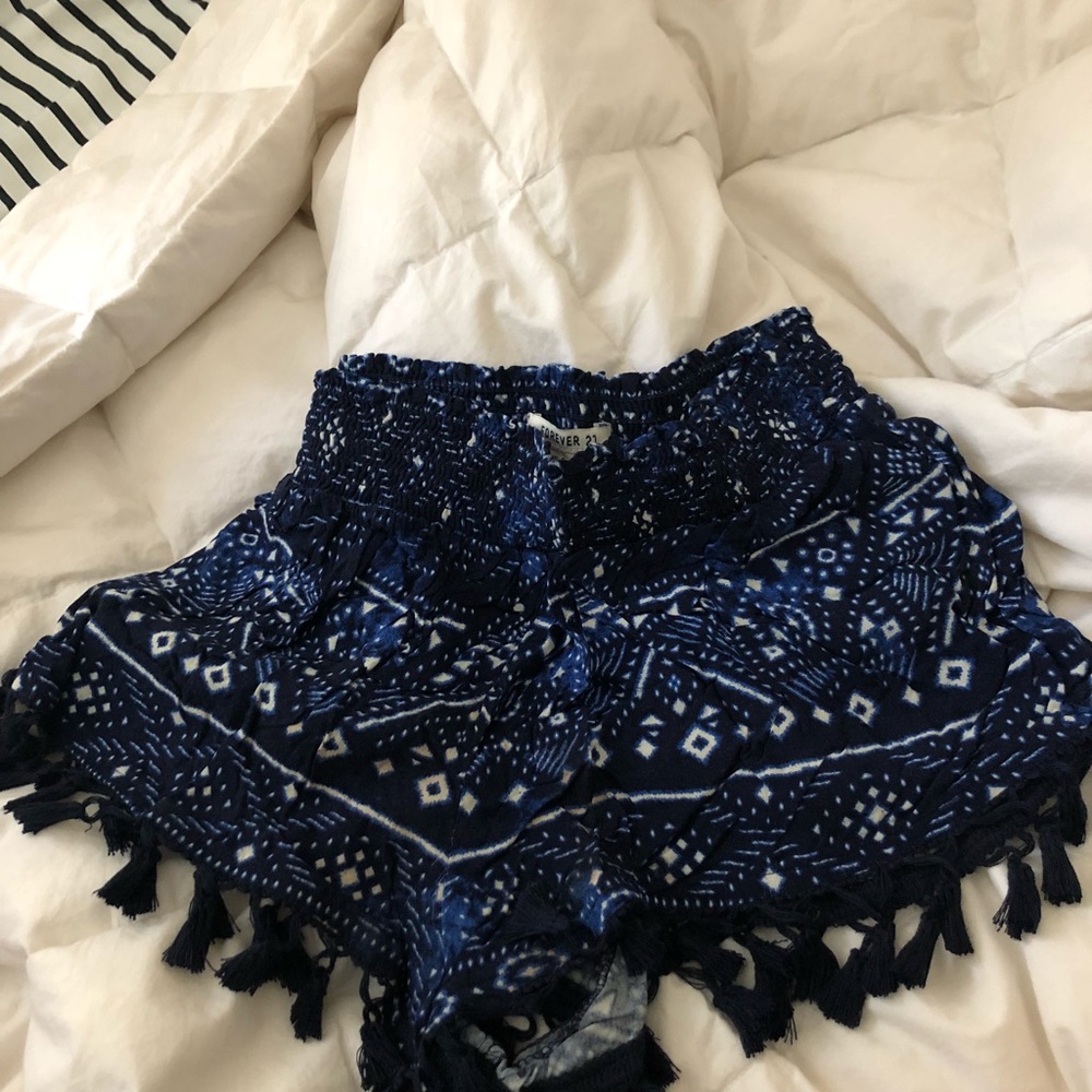 Forever 21 Tassel Soft Patterned Shorts